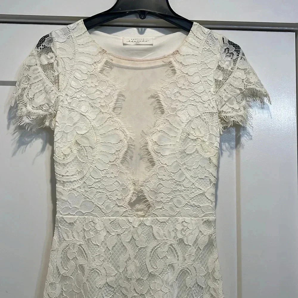American Threads off white lace dress size small. - Picture 4 of 10